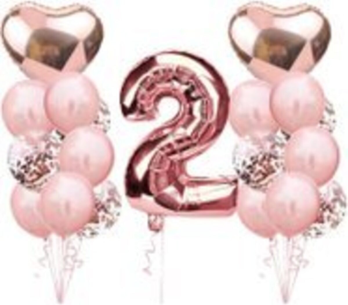 Feyza Design Pembe 2 Yaş Balon Seti - Şişirilebilir Renkli Balonlar
