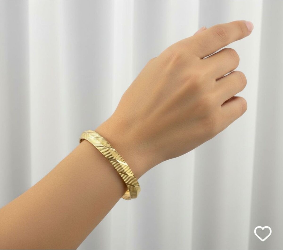 Kuyumcu Nurettin 12 gr (Gram) Zebra Desenli Piramit Şarnel Bilezik 22 Ayar Altın Yatırımlık Işçiliksiz