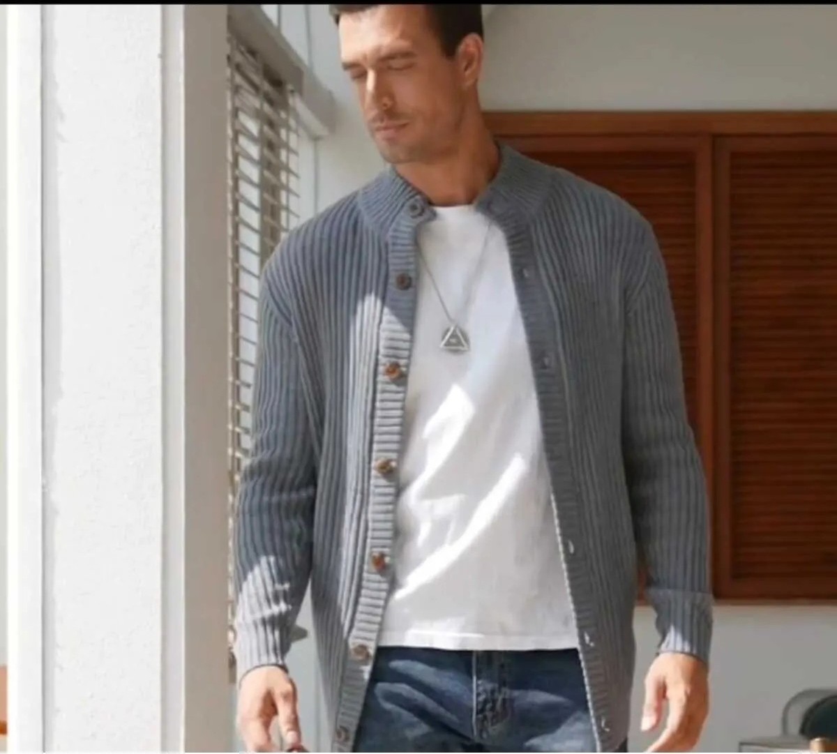 Youknitwear You Elke Erkek Triko Hırka görsel 8