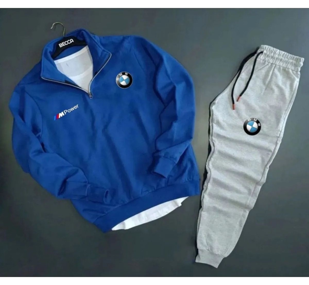 Yoho Sport Eşofman Takımı Bmw Mpower Baskılı Unisex Eşofman Takımı 2'li Set Combin görsel 7