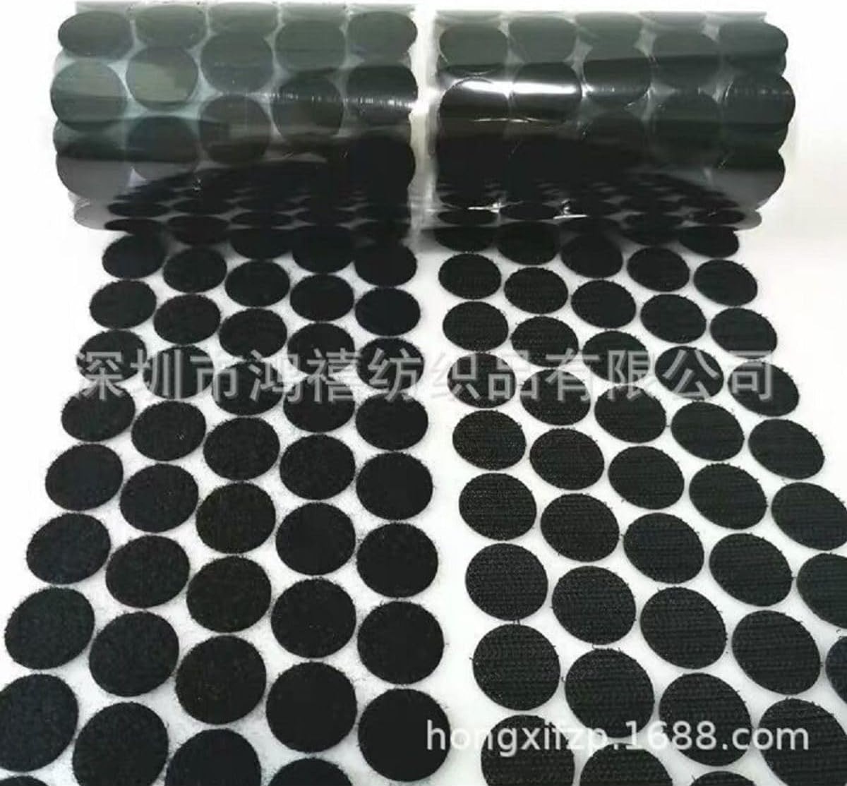 Özkaya Store Halı Altı Kaydırmaz Çırt Bant (2 cm Çap) Minik Çırtlı Bant 50 Çift (Siyah)