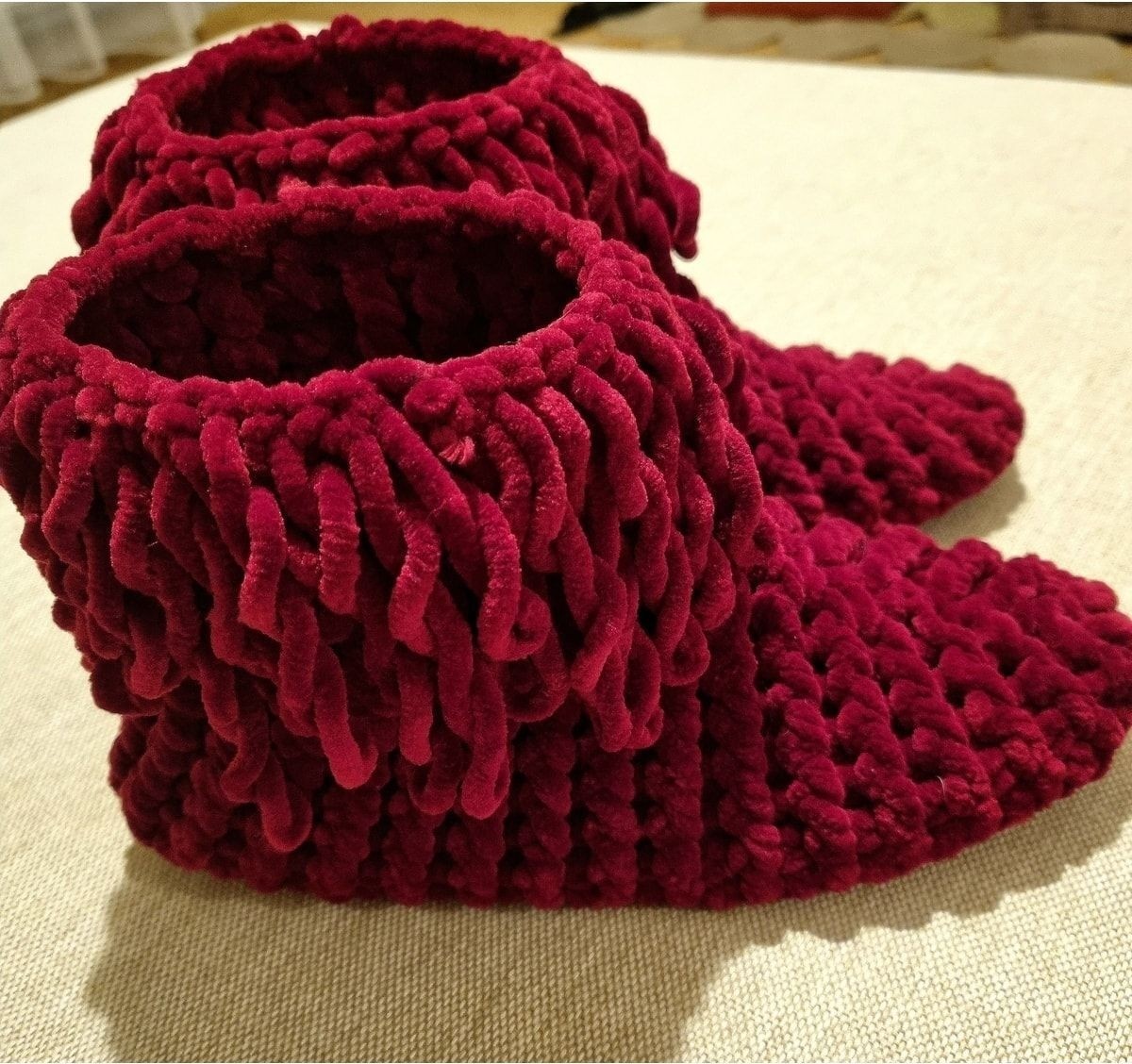 Zuviel Deco Kadın Bordo Örgü Panduf Bordo / 37 görsel 3