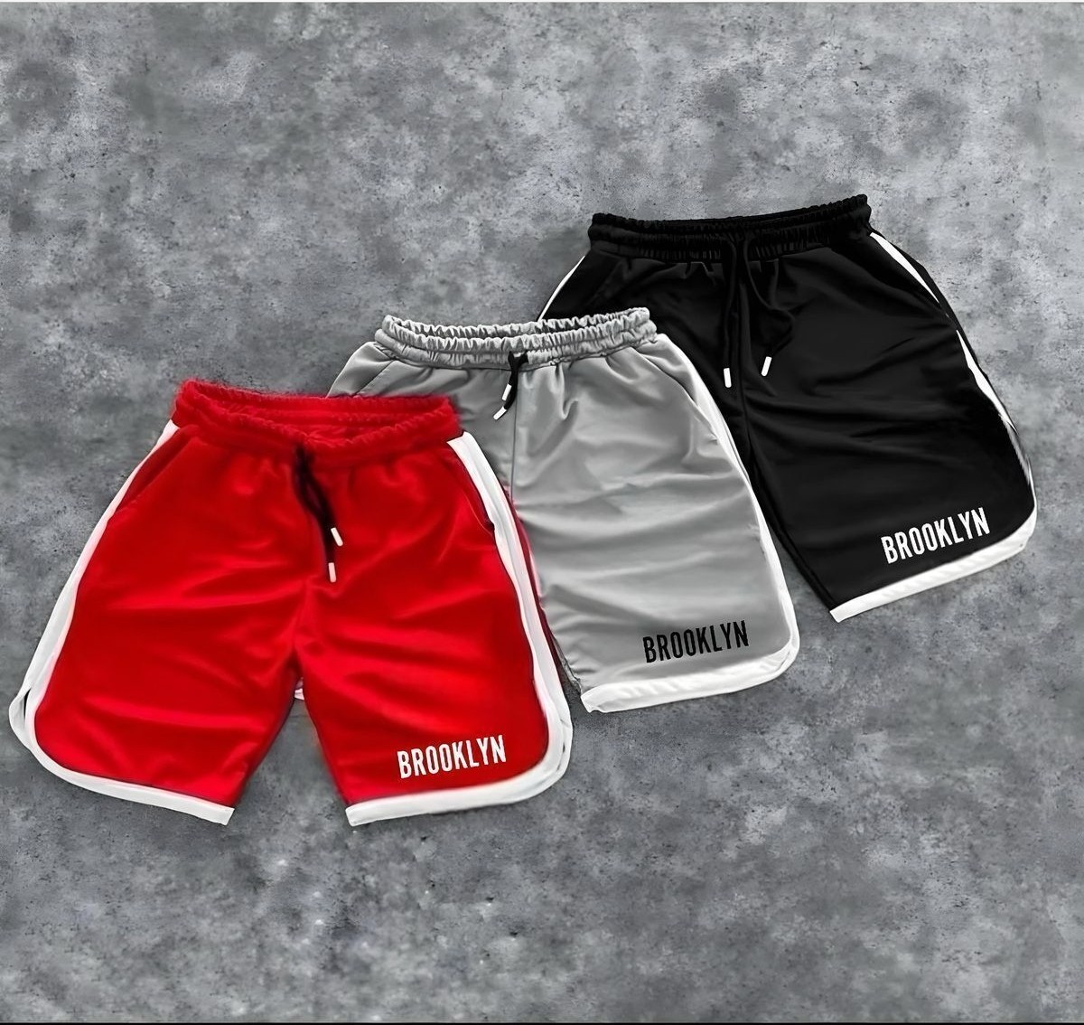 Yoho Sport Yeni Sezon Trend Petek Kumaş 3'lü Brooklyn Baskılı Şort