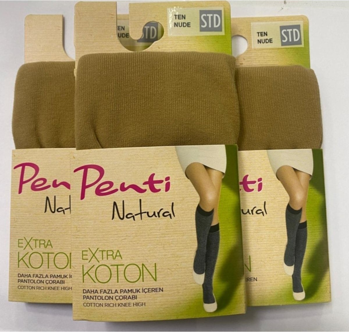 Penti Natural Extra Koton Çorap 3'lü Yeni Sezon