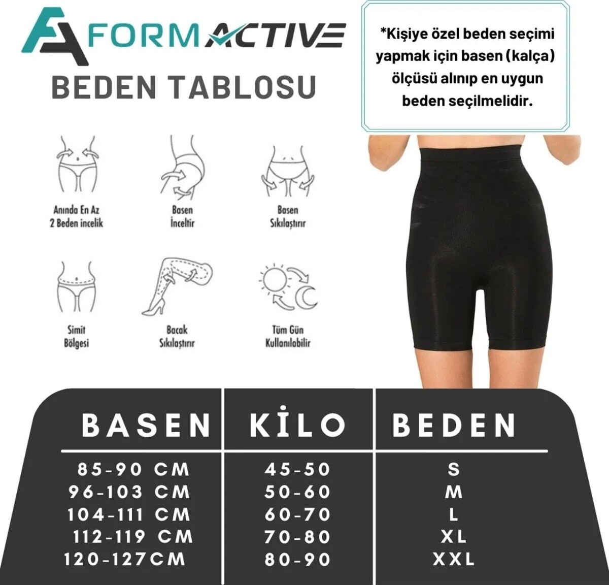 Formactive 1231011 Kadın Kısa Paçalı Dikişsiz Korse Toparlayıcı - Esnek & Sıkılaştırıcı İç Giyim Ten L görsel 8