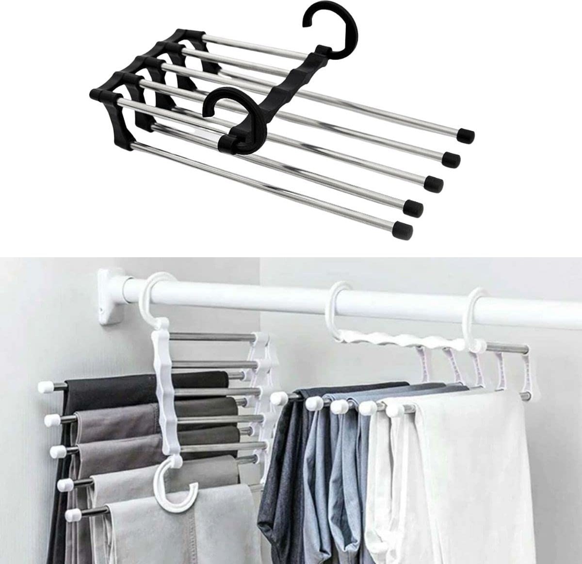 Odea Buffer® Hareketli Dolap Içi Pantolon Kravat Şal Askı Sistemi Düzenleyici Katmanlı Askılık Organizer