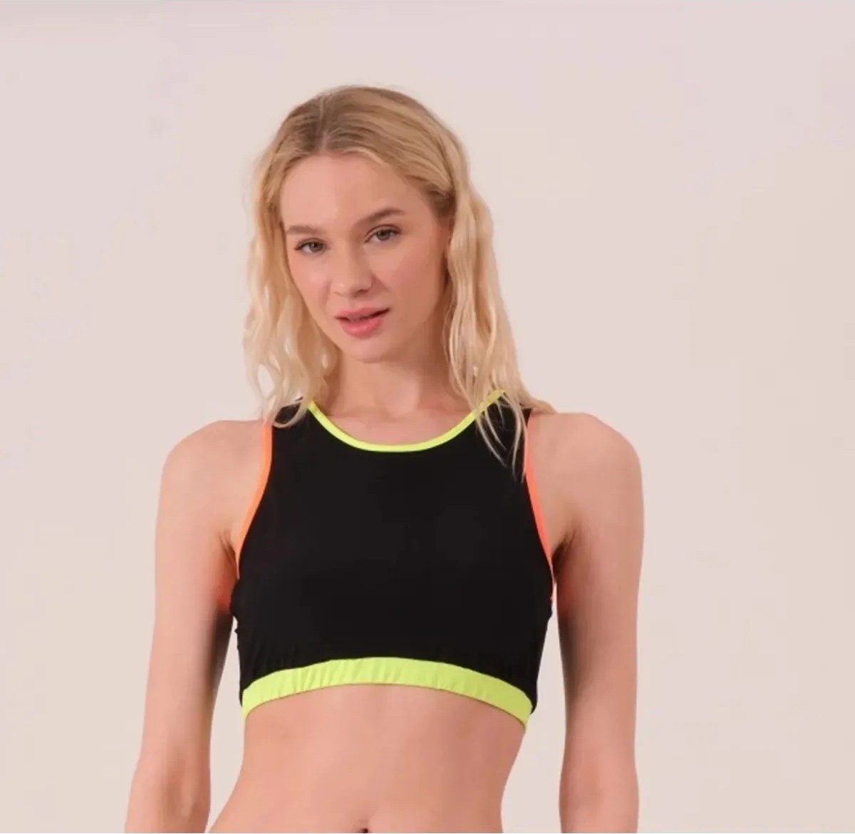 Tesmay Sporcu Sırtı Çapraz Tek Bikini Üst 24188 görsel 3