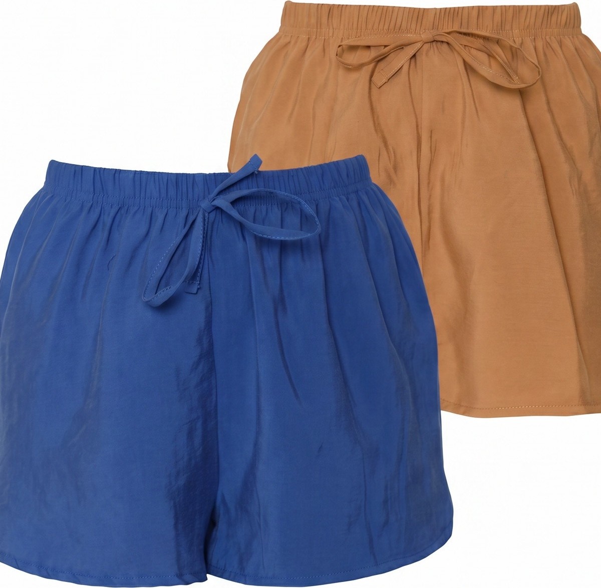 Siyah İnci Lacivert Sütlükahve 2'li Dokuma Modal Şortlu Pijama Altı 8067 görsel 2