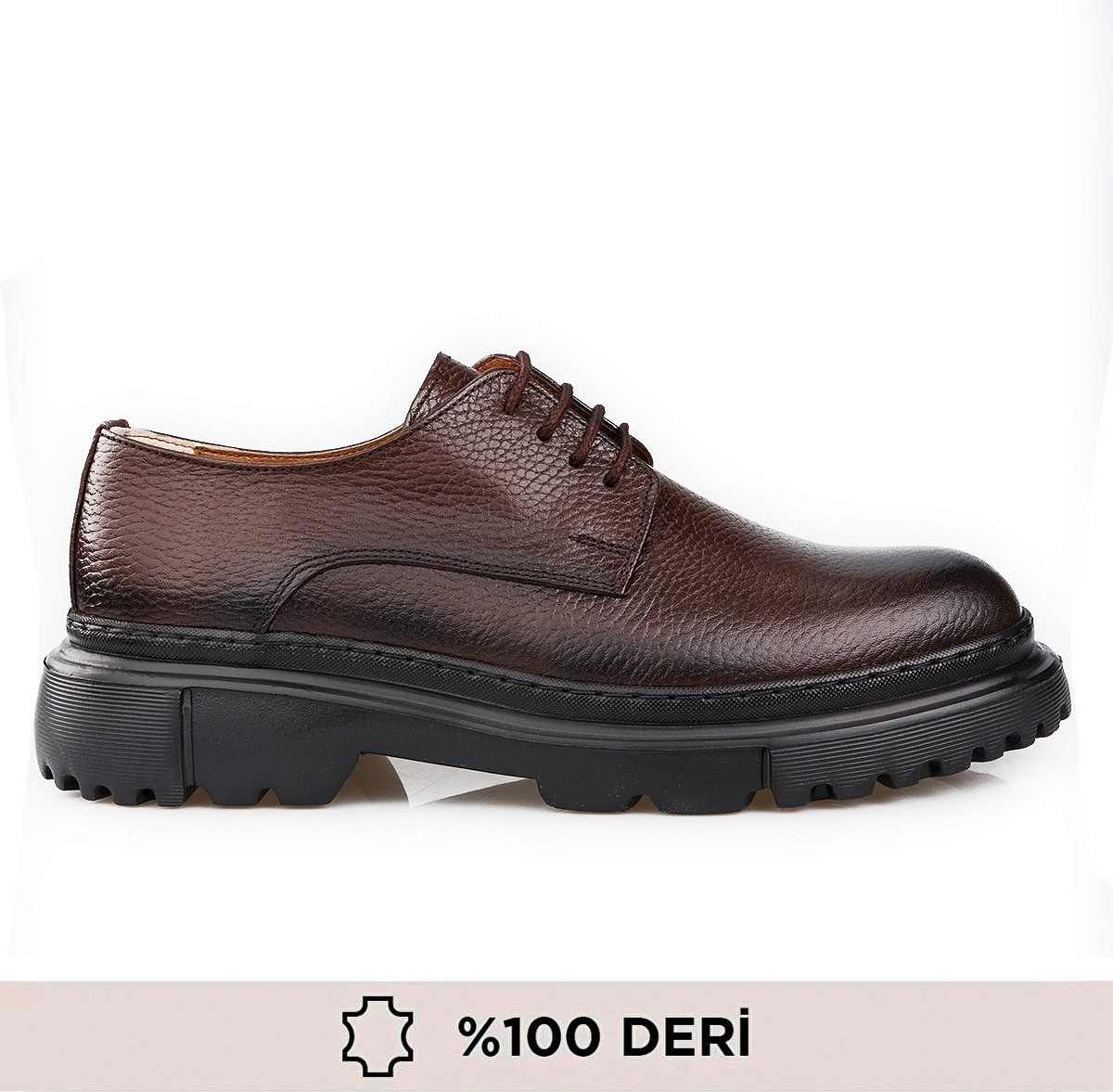 Maximoda Hakiki Deri, Tam Anatomik ve Ortopedik, Dikişli, Kalın Tabanlı Ayakkabı görsel 2