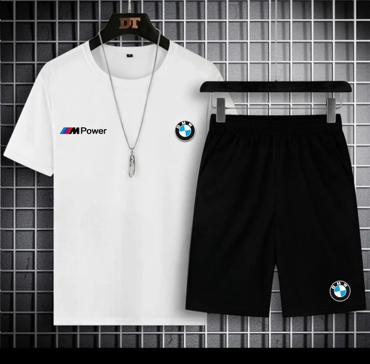 Yoho Sport Yeni Sezon Mpower Baskılı Oversize Tshirt - Slim Fit Pamuklu Şort 2'li Takım
