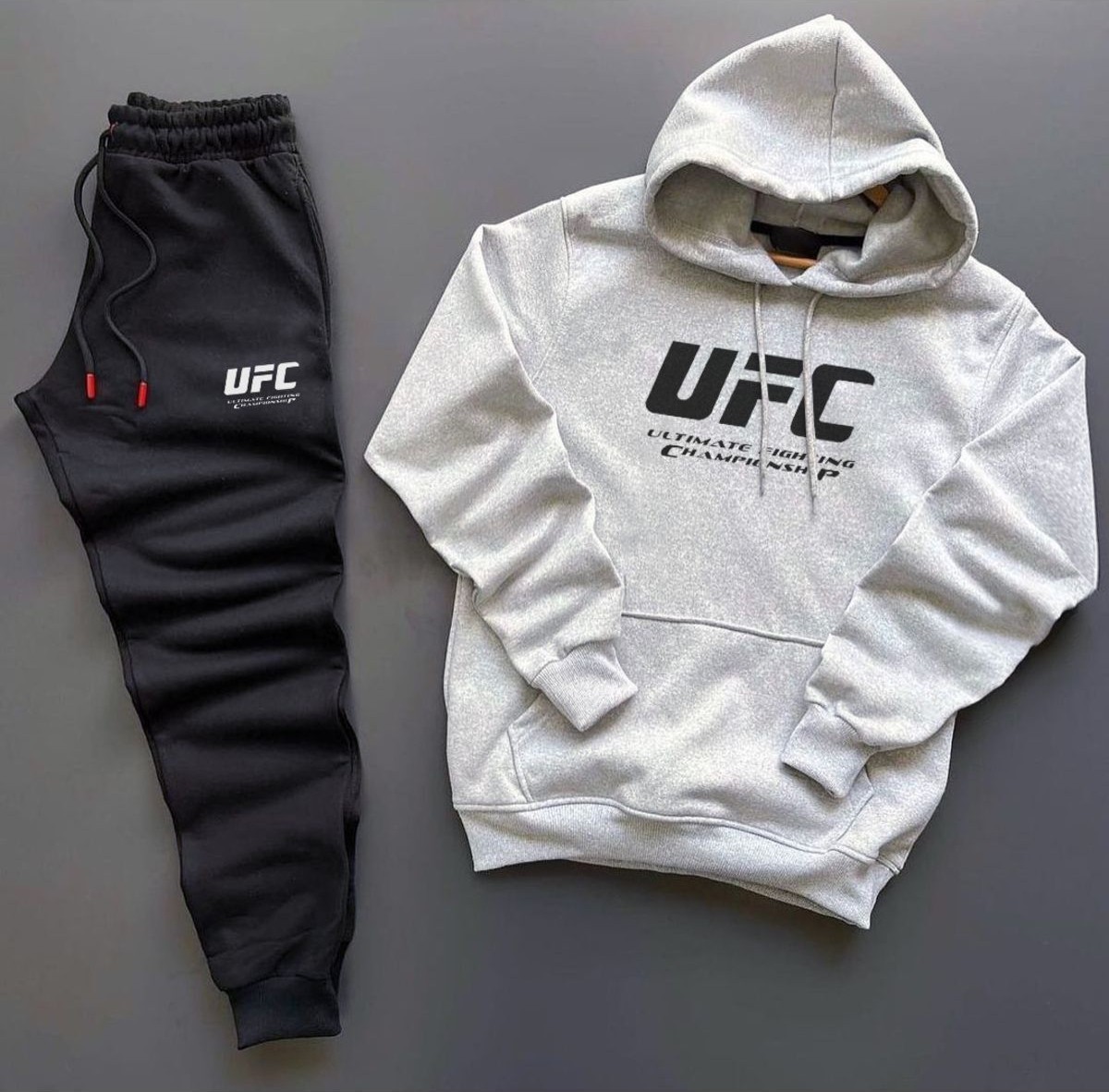 Yoho Sport Ufc Kanguru Sweatshirt Hoodie + Eşofman Kombin görsel 2