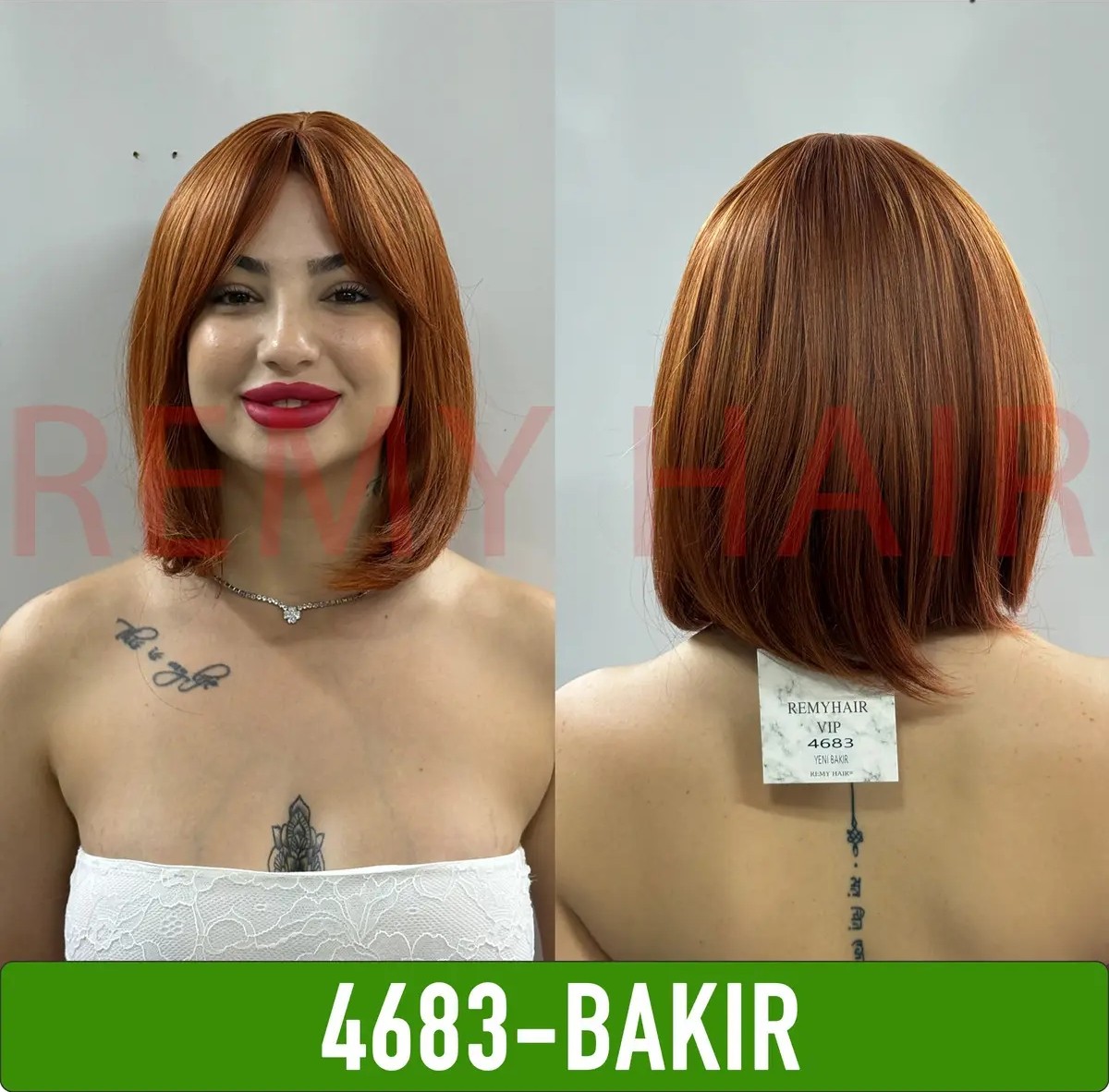 Marsilyan Kısa Bob Kesim Vip Peruk görsel 2