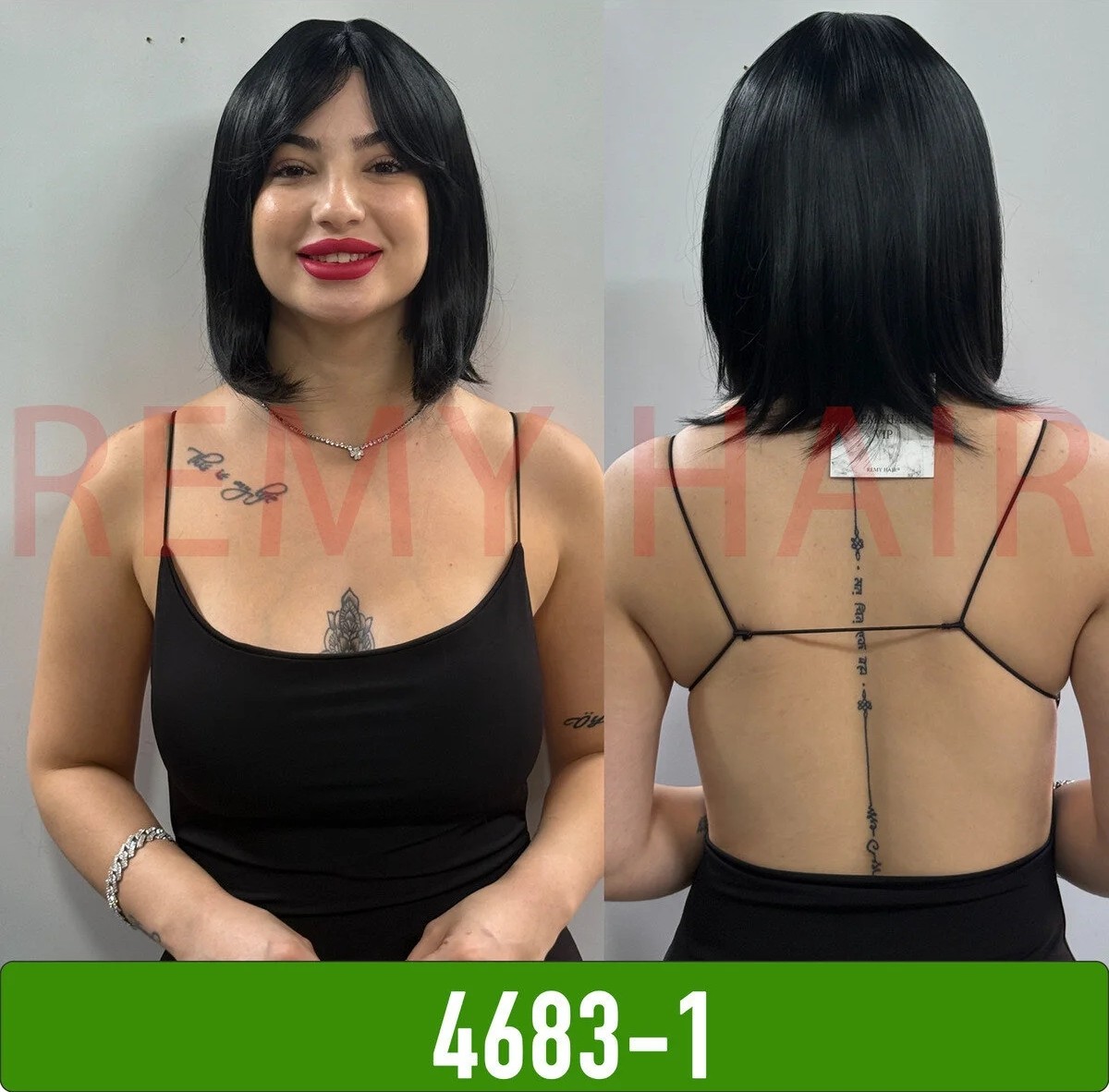 Marsilyan Kısa Bob Kesim Vip Peruk görsel 3
