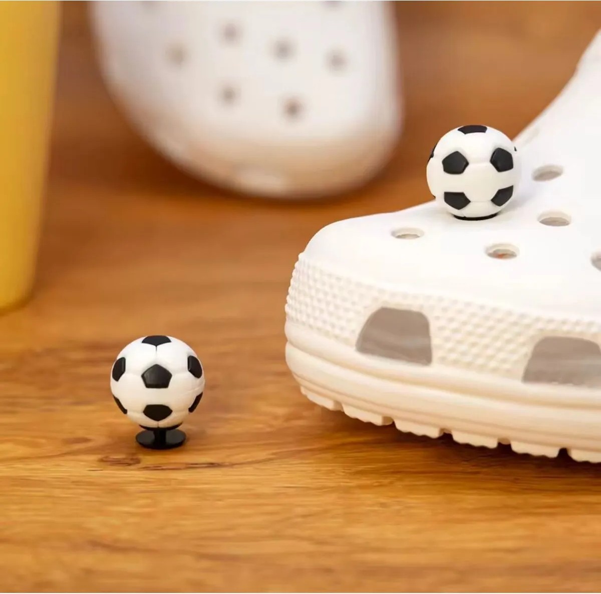 Ozn Aksesuar 3D Jibbitz Terlik Süsü 3 Boyutlu Terlik Süsü, Futbol Topu Terlik Süsü, Top Terlik Süsü