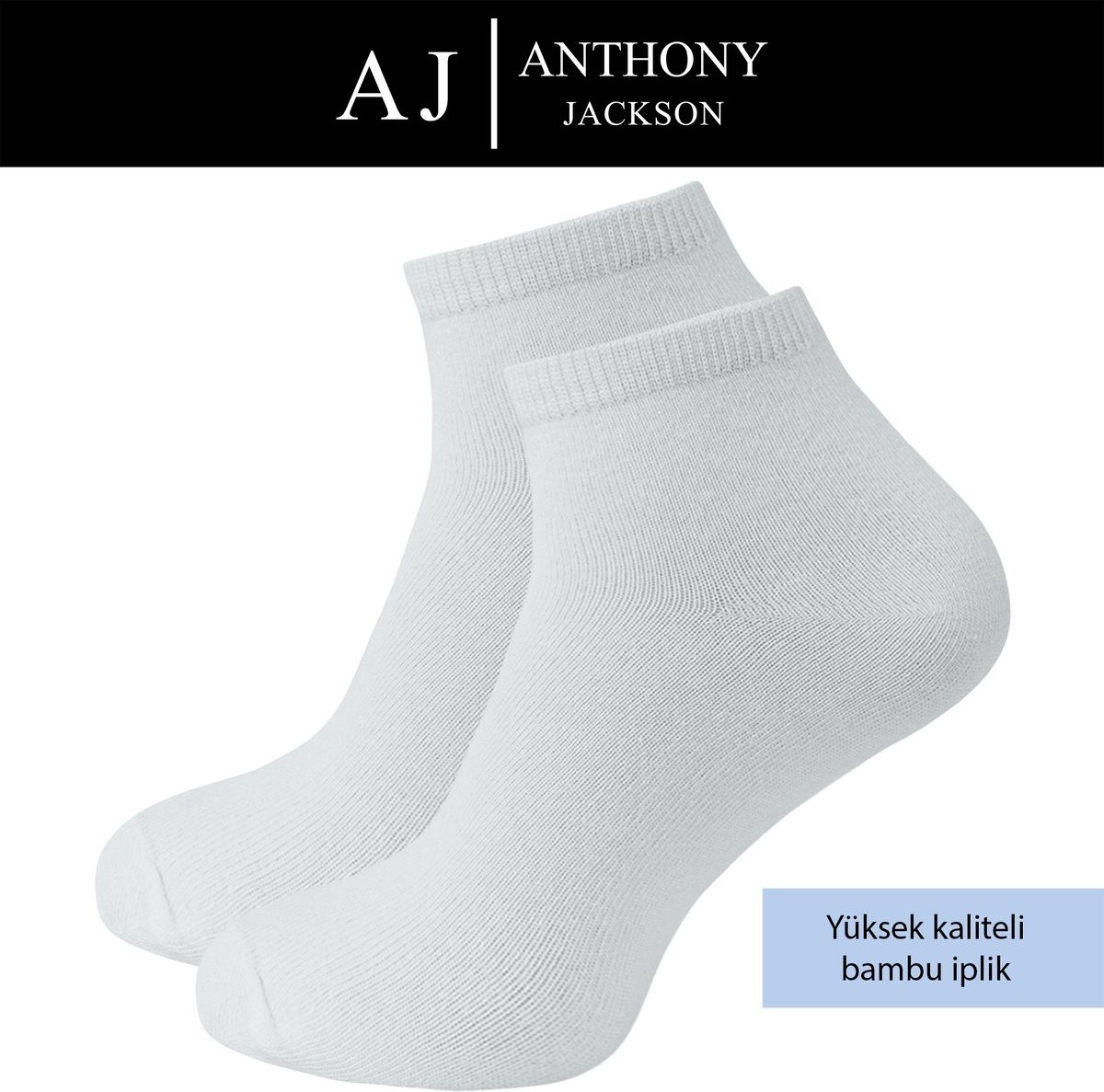 Anthony Jackson 10 Çift Kutulu Bambu Premium Bay-Bayan Patik Çorap - Bilek Boy Kısa Spor Koşu ve Yürüyüş Çorabı görsel 5
