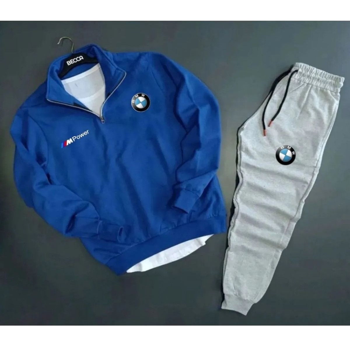 Yoho Sport Eşofman Takımı Bmw Mpower Baskılı Unisex Eşofman Takımı 2'li Set Combin görsel 2