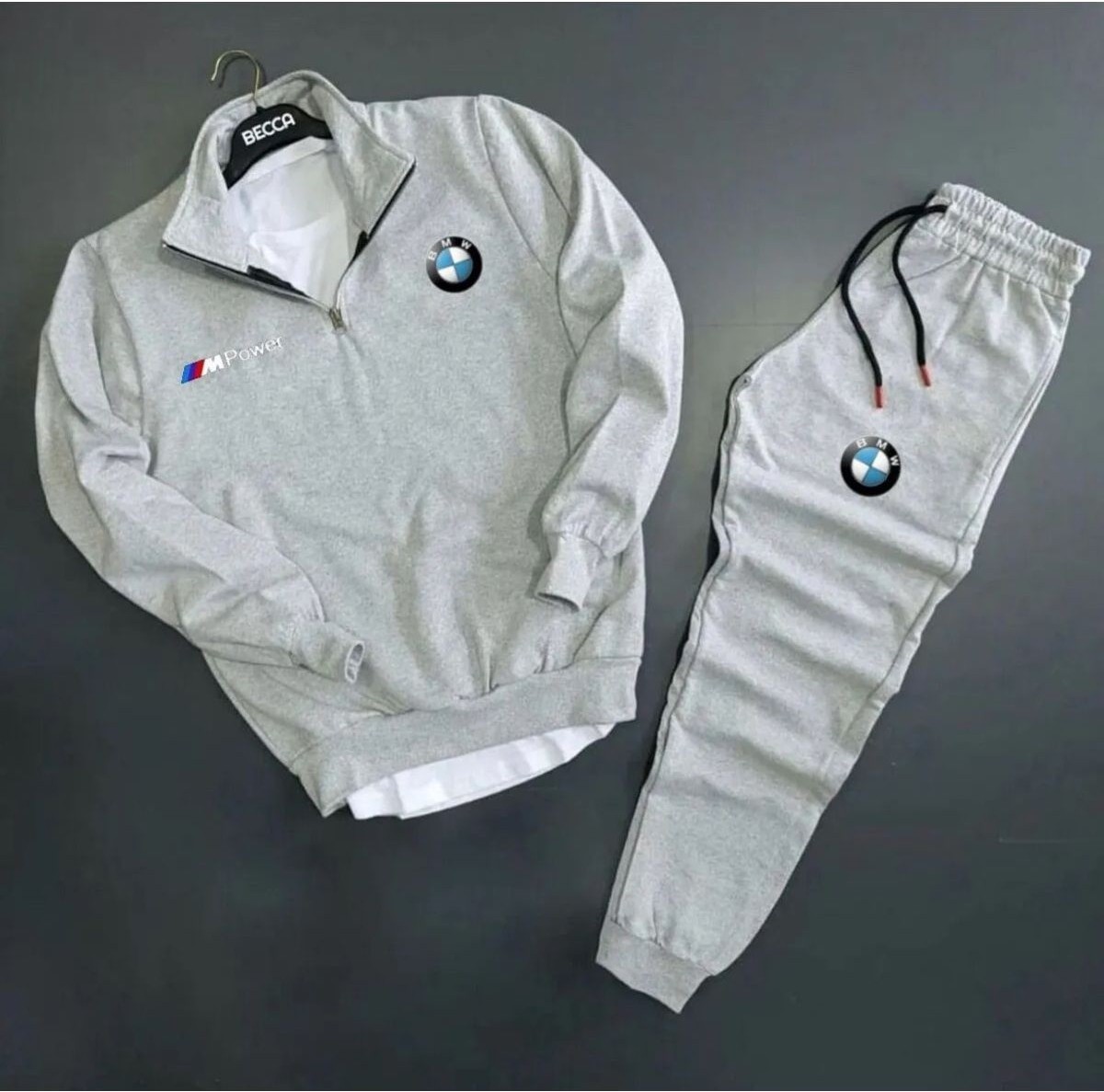 Yoho Sport Eşofman Takımı Bmw Mpower Baskılı Unisex Eşofman Takımı 2'li Set Combin görsel 3