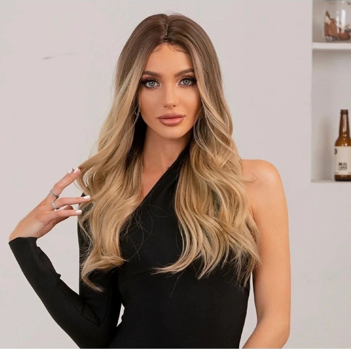 Marsilyan Exclusive Luxury Kumral Altın Sarısı Perçemsiz Peruk