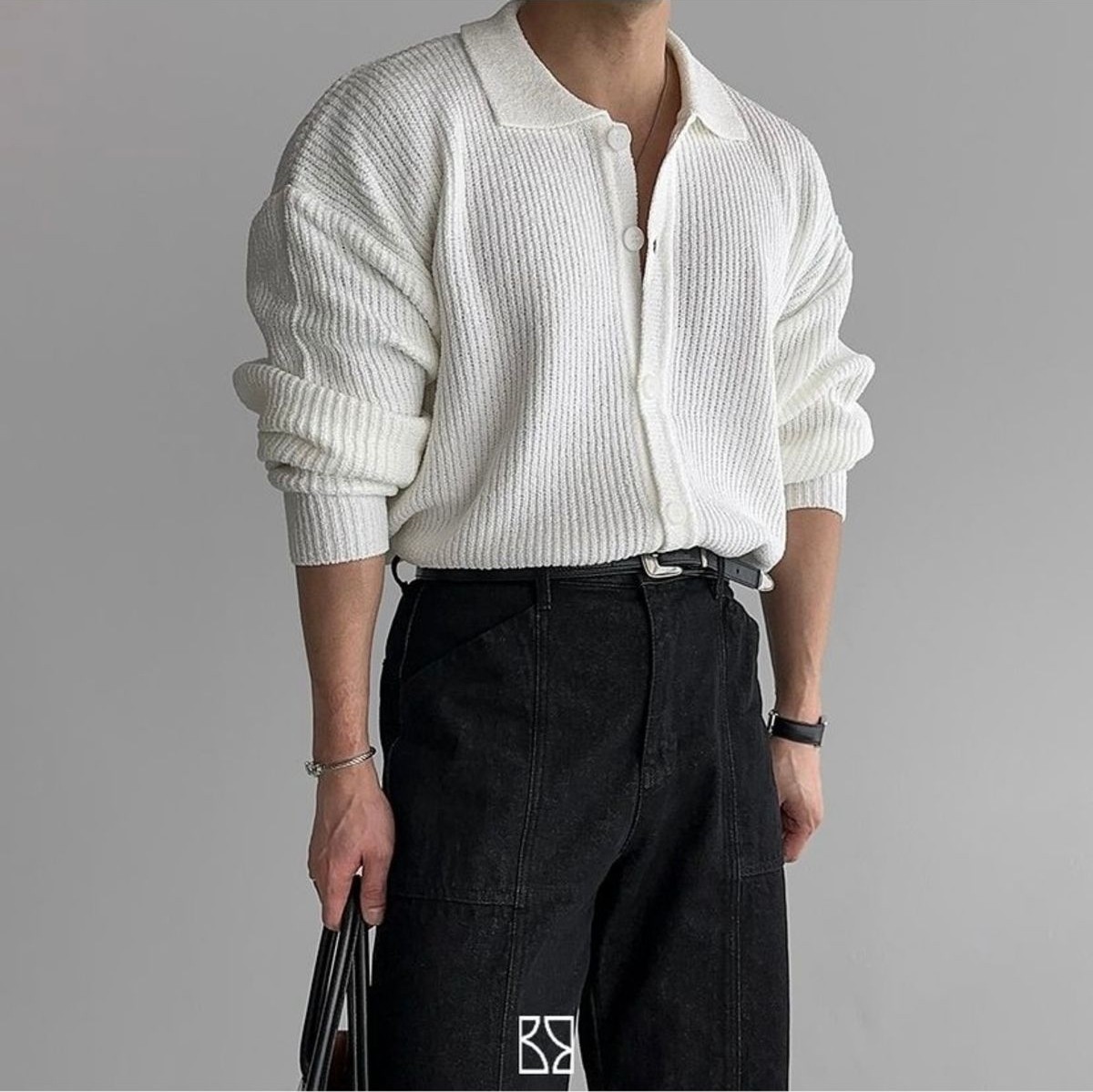 Tarz Cool Düğme Detaylı Regular Fit Hırka
