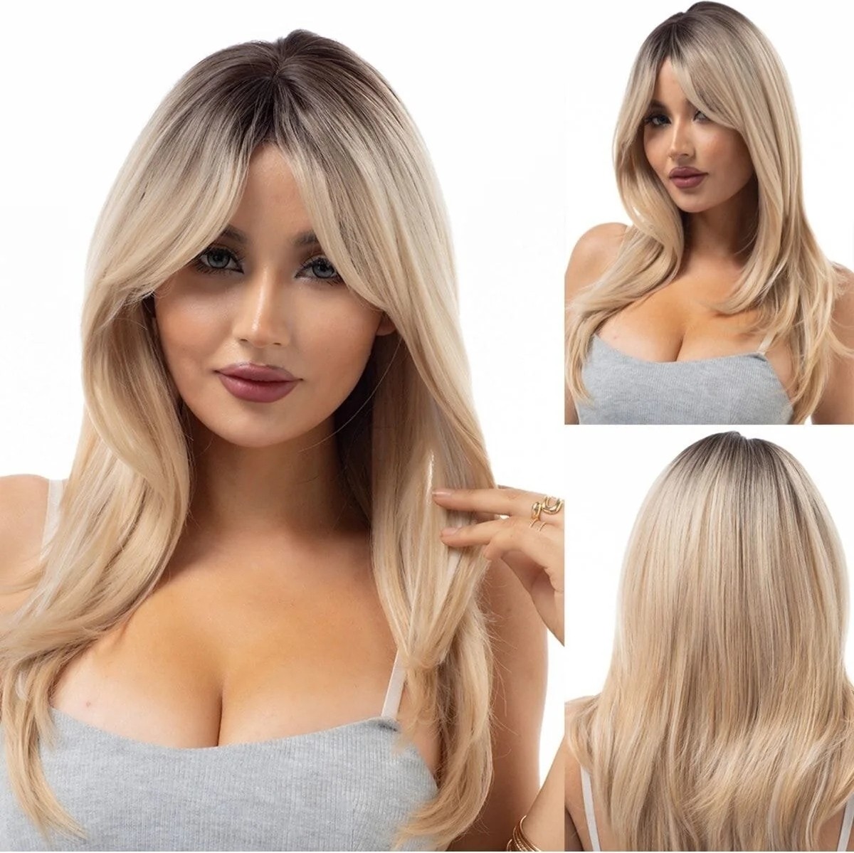 Marsilyan Exclusive Luxury Kumral Platin Kat Kesimli Peruk
