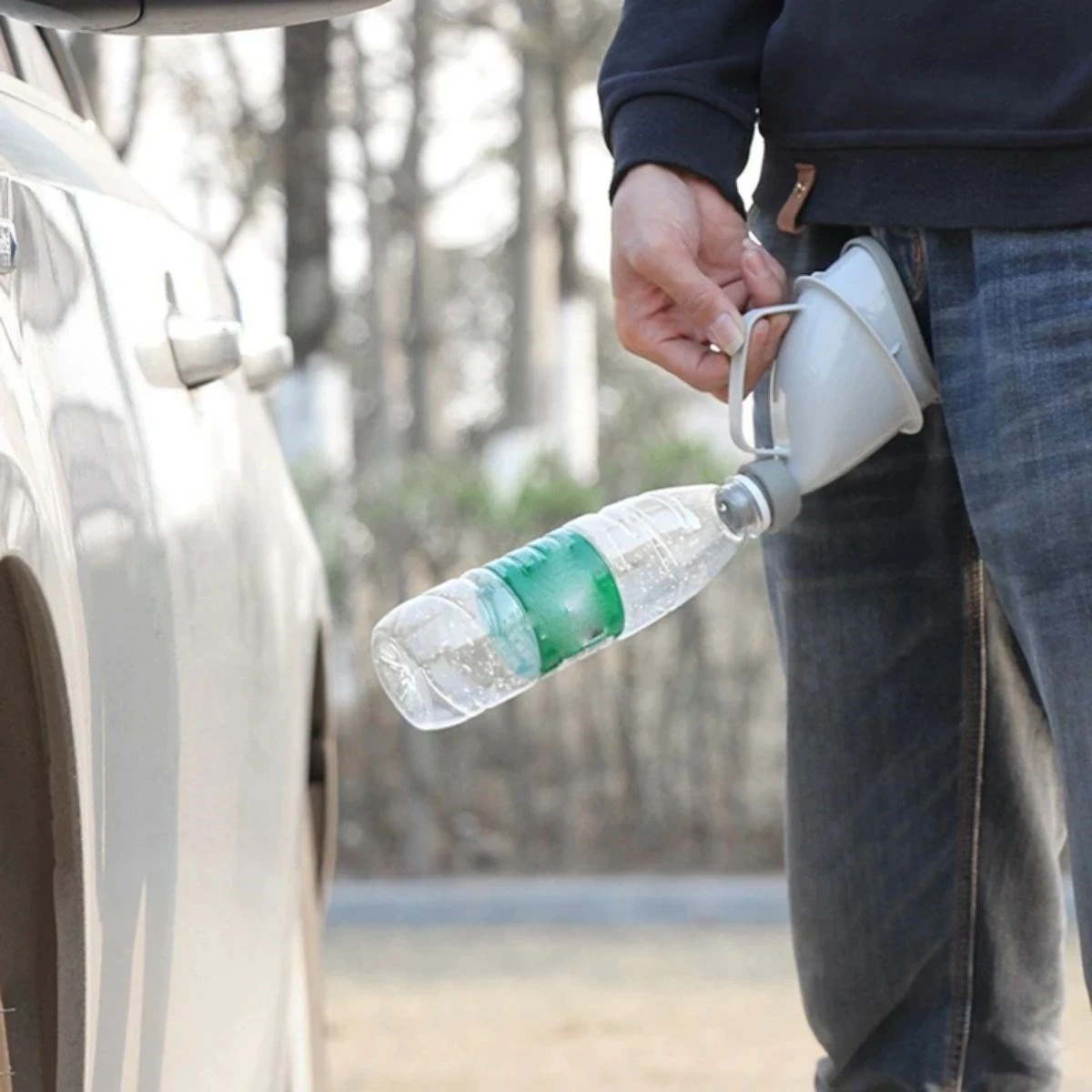 Resim Buffer Buffer® Unisex Taşınabilir Hijjenik Seyahat Tuvalet Aparatı Seyahat Tuvalet Hunisi 