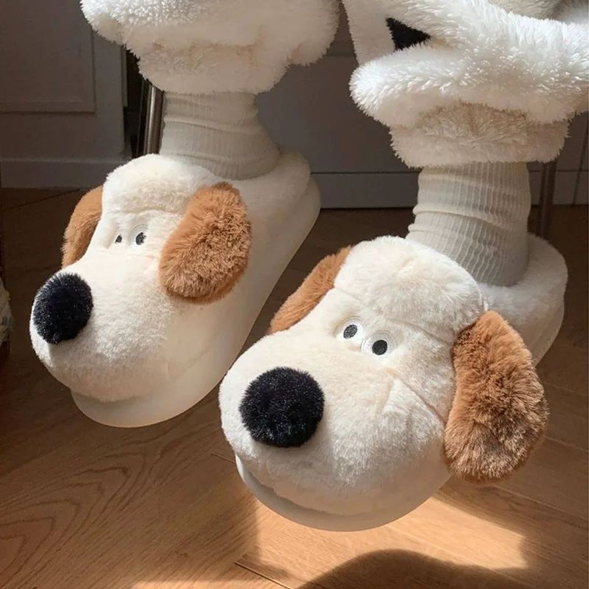 Devida Yumuşak Termo Taban Sevimli Köpek Panduf görsel 4