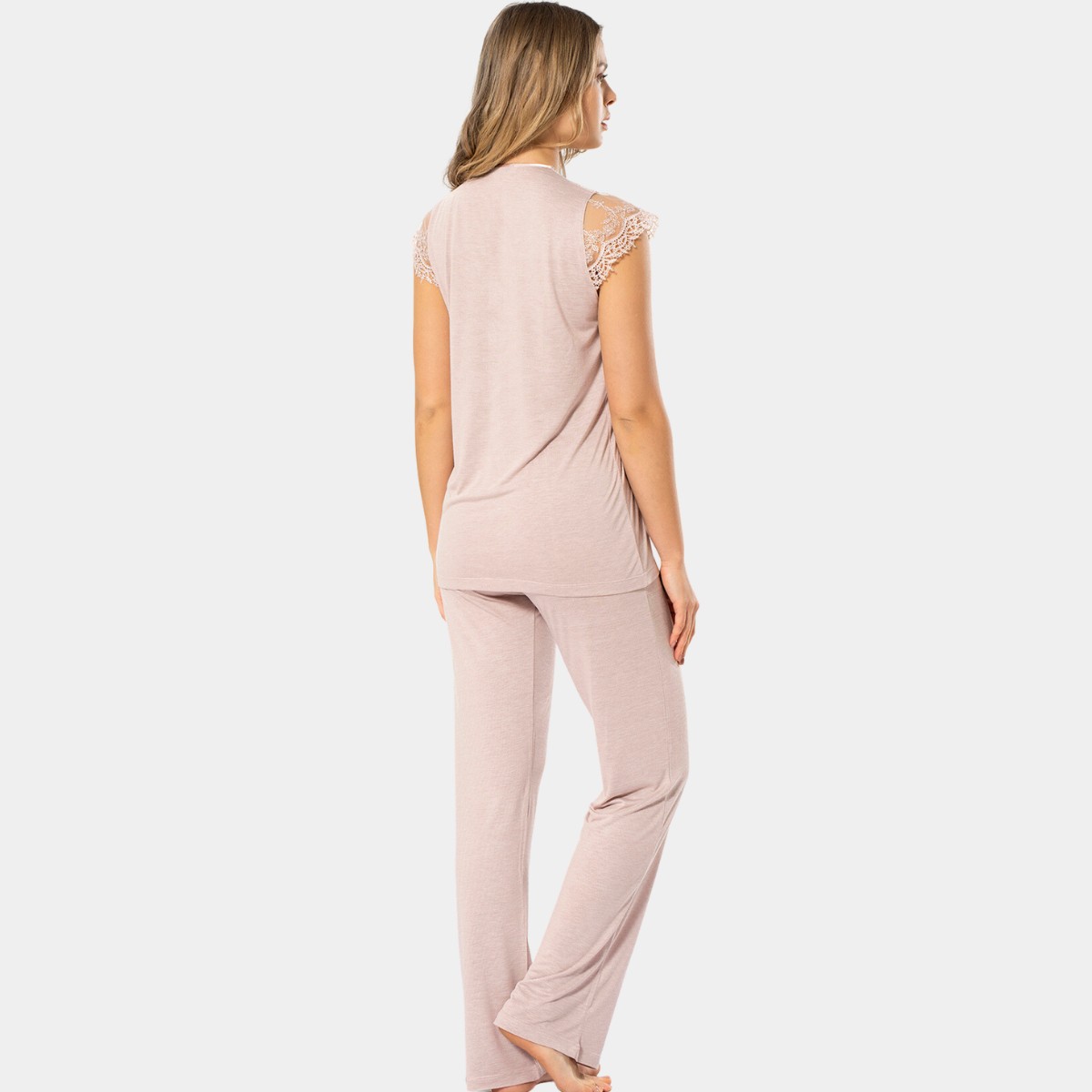 Türen Kadın Lohusa Pijama Takımı 3294/PUDRA görsel 4