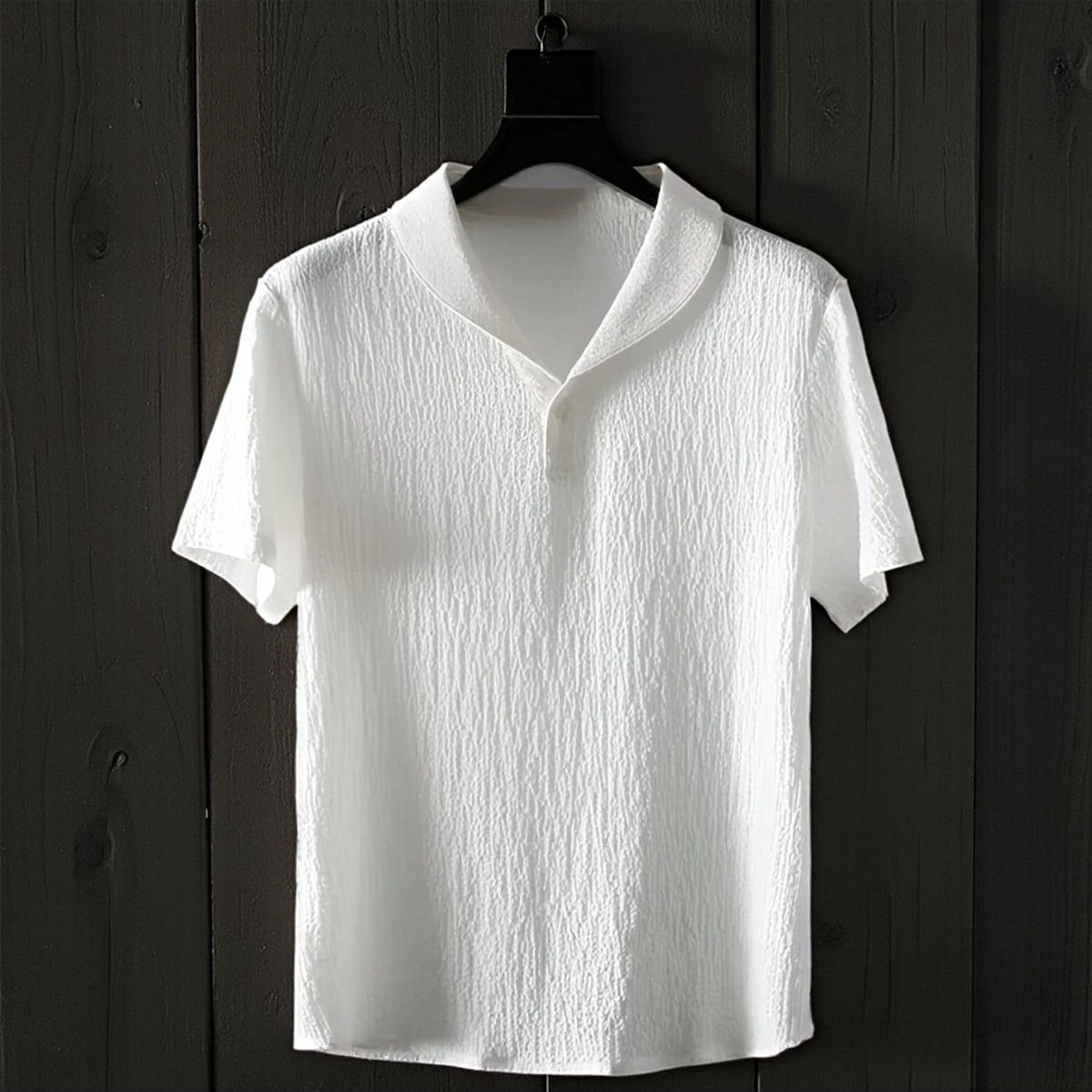 Fifty Color Alaçatı Stili Erkek Bürümcük Krinkıl Kumaş Yazlık Likralı Polo Yaka Tshirt ve Eşofman Takım Kombini görsel 7