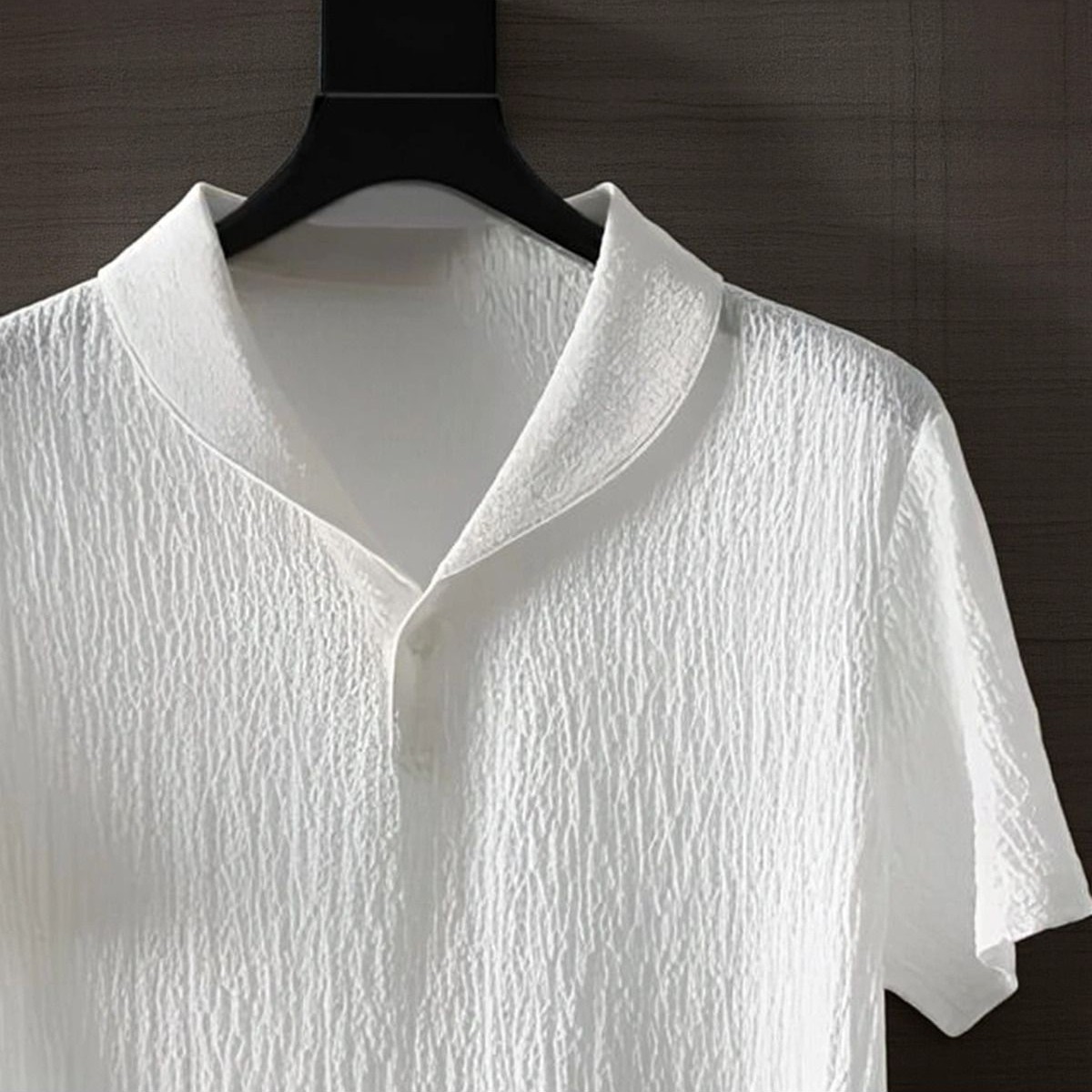 Fifty Color Alaçatı Stili Erkek Bürümcük Krinkıl Kumaş Yazlık Likralı Polo Yaka Tshirt ve Eşofman Takım Kombini görsel 8