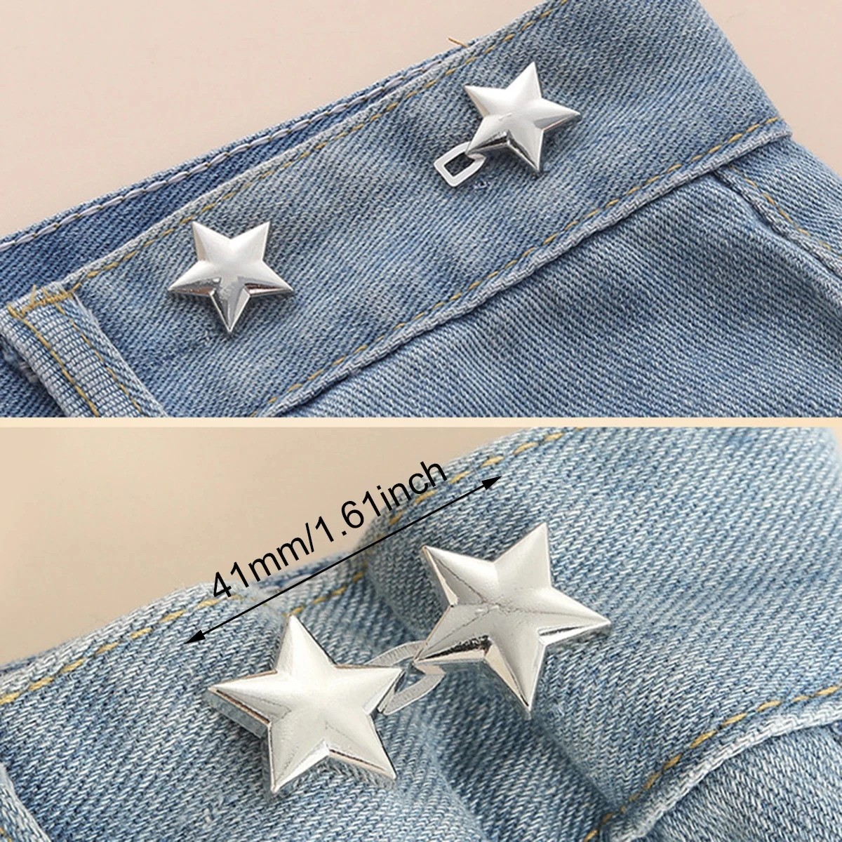 Gucso Pantolon Beli Daraltma Aparatı, Kemer, Gümüş Renk Yıldız Model, Yıldız, Gümüş Renk, Yıldız Model Kemer görsel 7