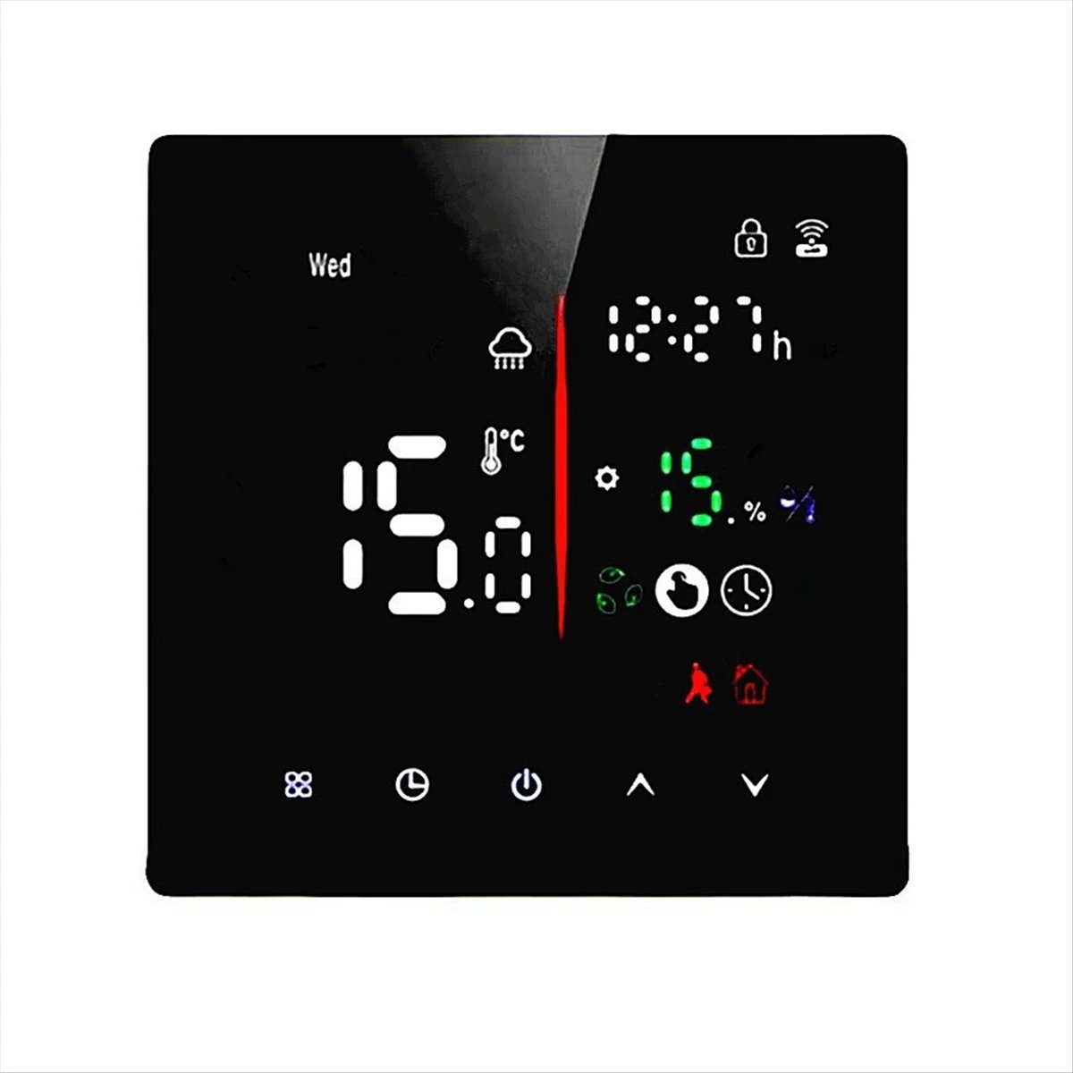 Resim Empoorlium Tuya Wifi Akıllı Termostat Programlanabilir Termostat Ev Için 3A Su Isıtma/duvara Monte Kazan Evrensel Siyah (Yurt Dışından) 
