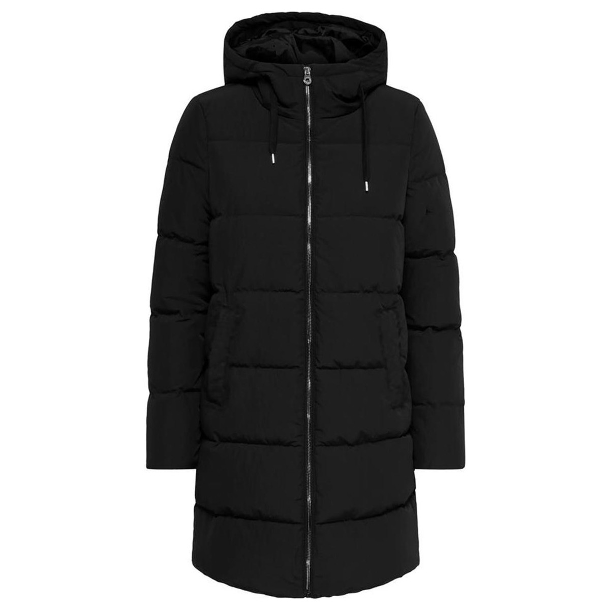 Only Dolly Long Puffer Coat Otw Noos Kadın Siyah Mont 15205369-02 görsel 6