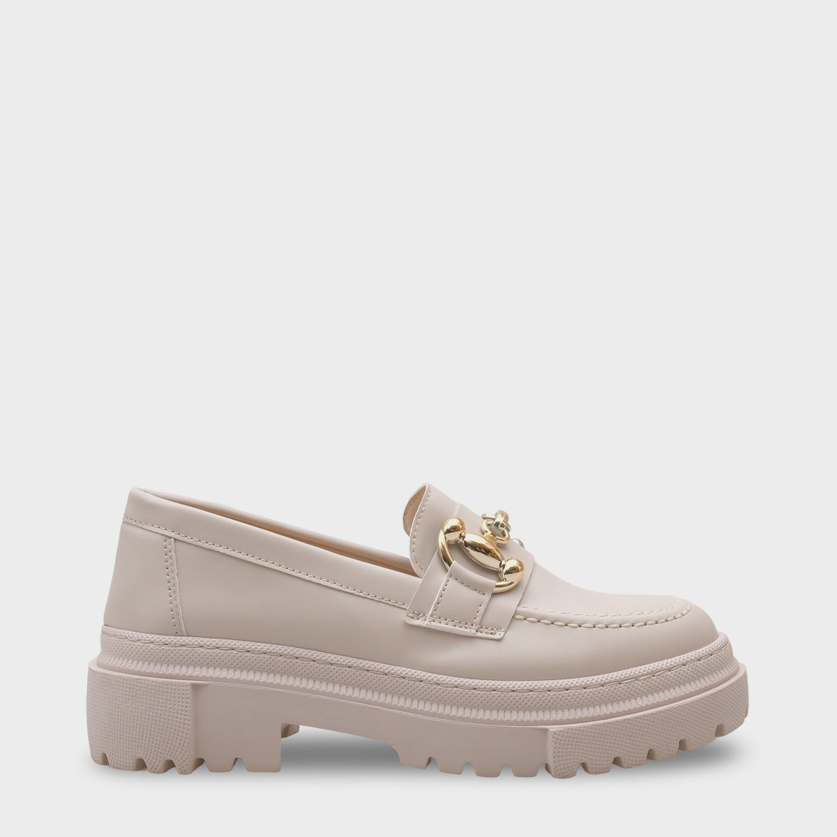 Capone Outfitters Denni Oval Burunlu Metal Tokalı Trak Tabanlı Kadın Loafer görsel 7