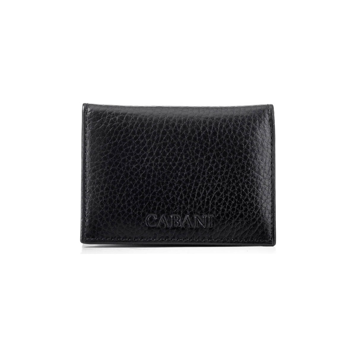 Cabani Siyah Hakiki Deri Klasik Unisex Cüzdan