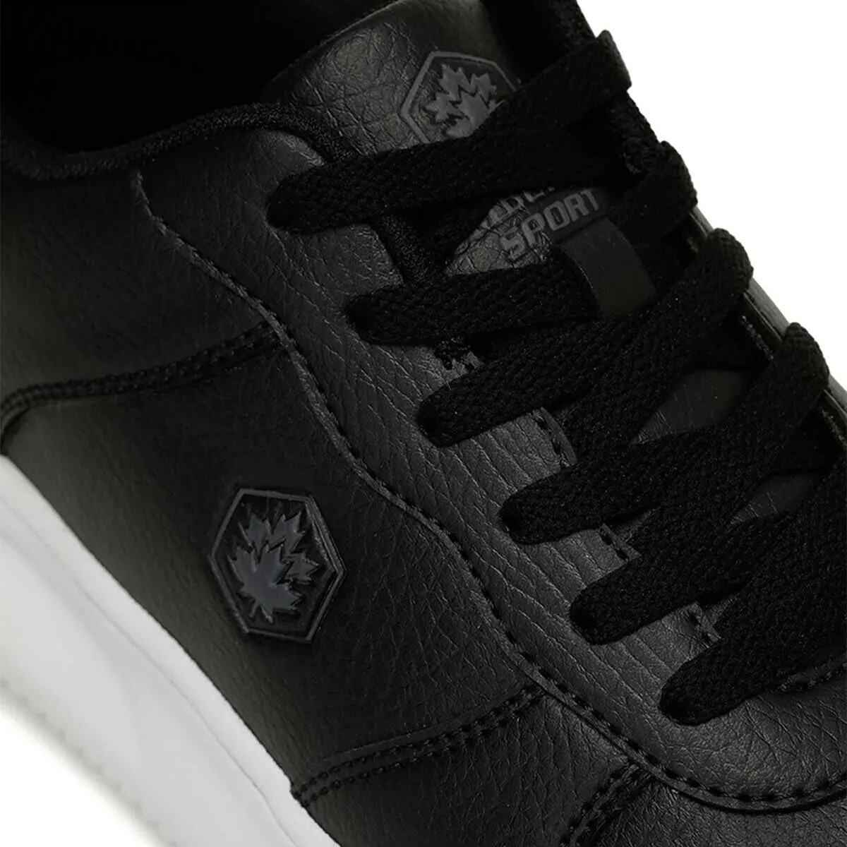Lumberjack Fınster Unisex Siyah-Beyaz Sneaker Suni Deri Düz Tabanlı Konforlu Ayakkabı görsel 7