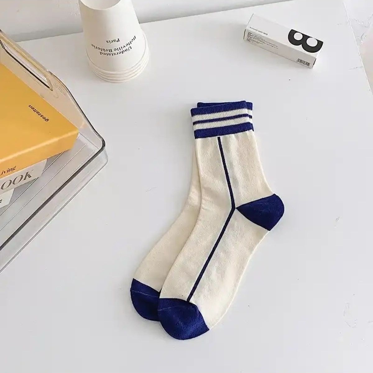 Çorap Kurdu 5’li Ekonomik Paket Karışık Desenli Unısex Tenis Çorap Set görsel 6