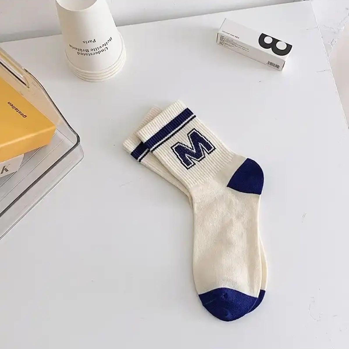 Çorap Kurdu 5’li Ekonomik Paket Karışık Desenli Unısex Tenis Çorap Set görsel 7