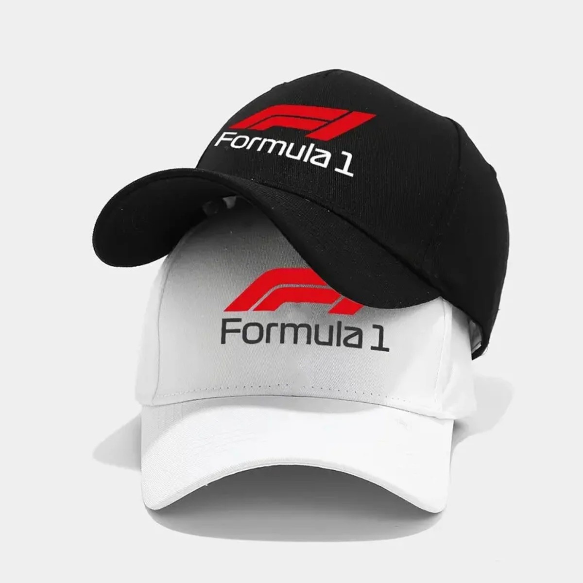 L'eivor Formula 1 Baskılı Çift Kombini 2' Li Çıt Çıtlı Şapka görsel 2