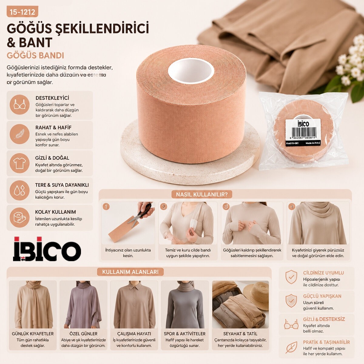 Aslanoğlu Store Göğüs Şekillendirici - Bant 3CMX5MT görsel 2