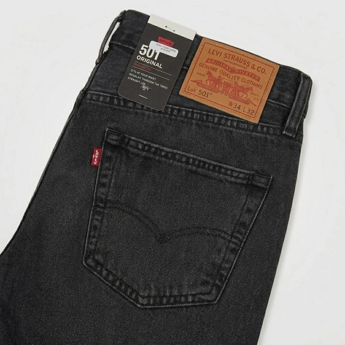 Levi's 501® %100 Coton Klasik Erkek Jean Pantolon- GREY-3783--