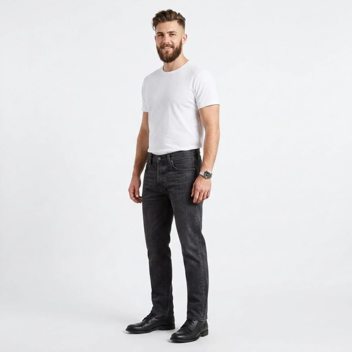 Levi's 501® %100 Coton Klasik Erkek Jean Pantolon- GREY-3783-- görsel 4