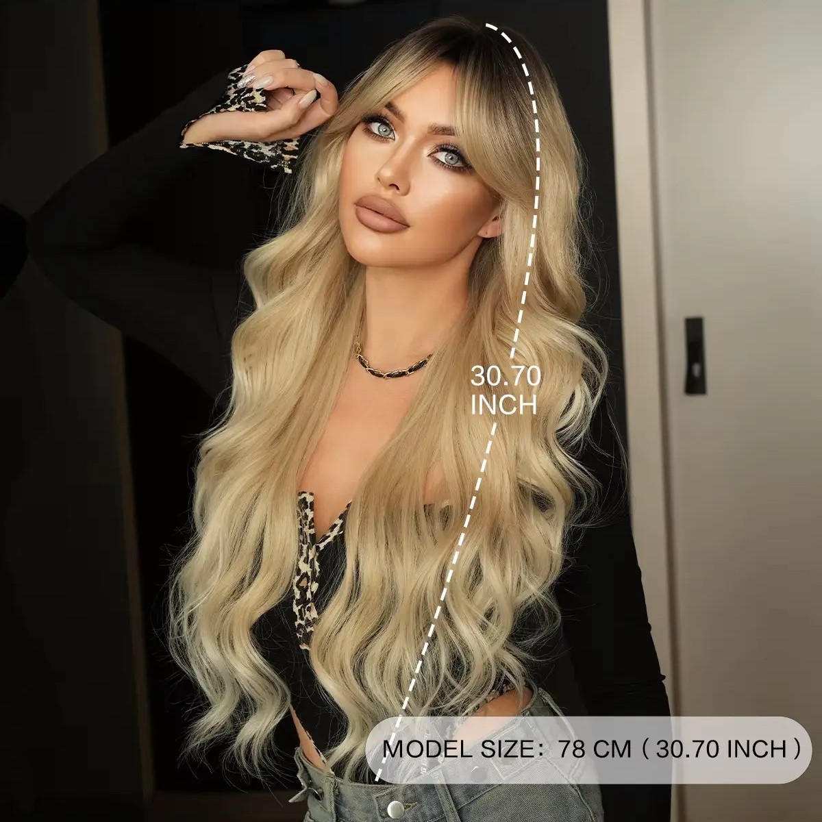 Marsilyan Bal Köpüğü Ombreli Uzun Peruk görsel 6