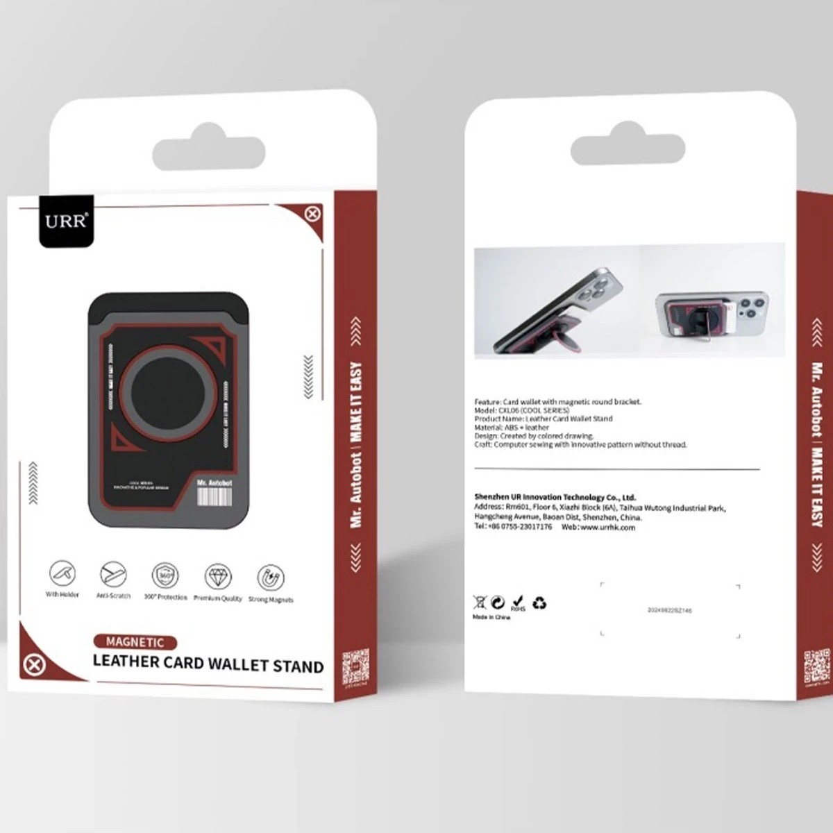 TeknoKapsül Urr Cool Series Magsafe Deri Kartlık - Siyah görsel 4