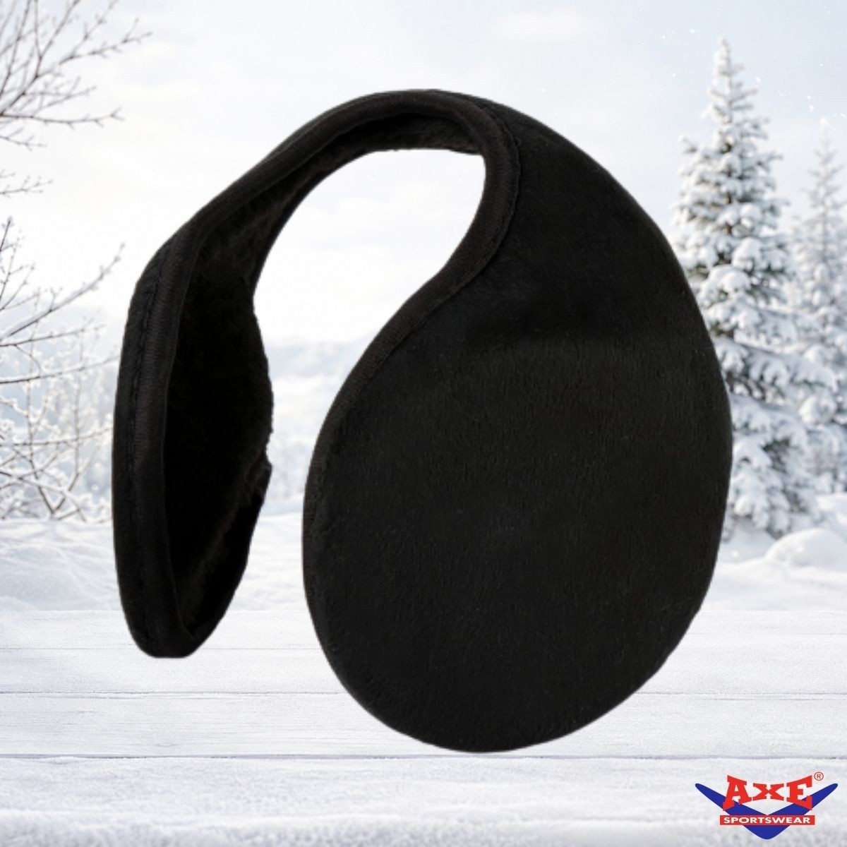Axe Sportswear Kışlık Siyah Sıcak Tutan Bileği Sıkmayan Manşetli Katlamalı Termal Parmaksız Kesik Polar Eldiven Bere Olabilen Boyunluk Kulaklık 4'lü Set Takım görsel 4