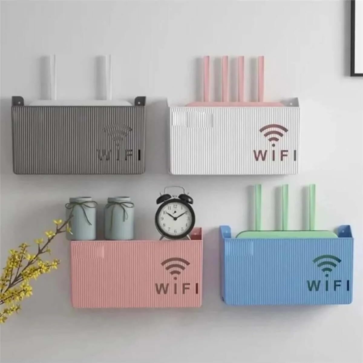 OEM Beyaz Wifi Kutusu Duvar Asılabilir Sigorta ve Modem Saklama Kutusu 25X15X6 cm görsel 3