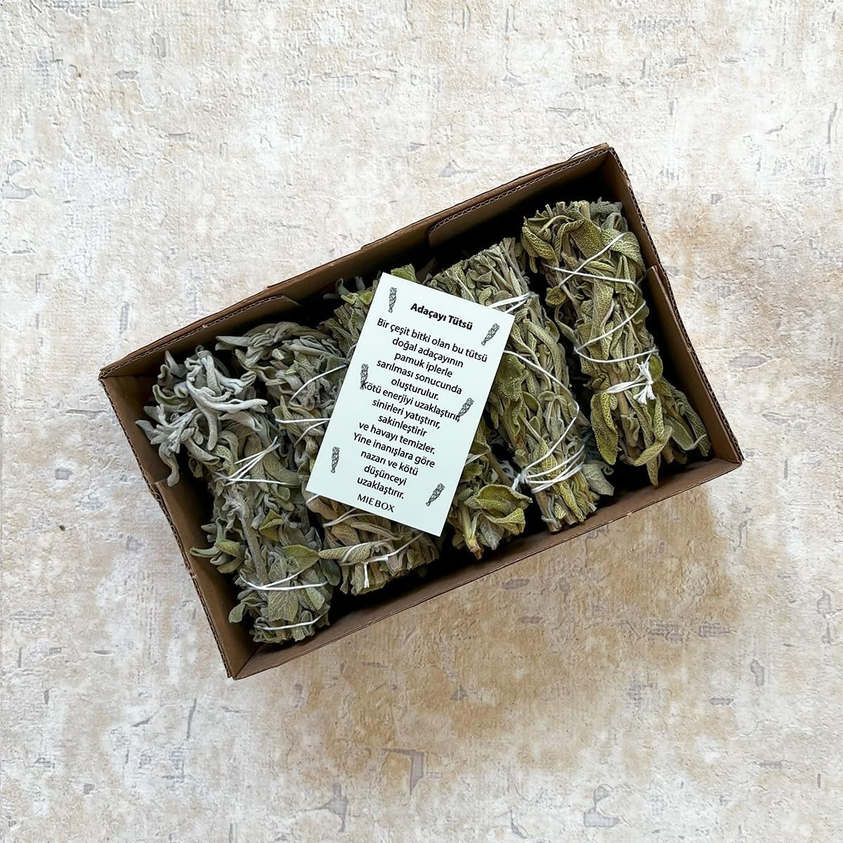 OEM Organik Adaçayı Tütsü 5 Adet (Natural White Sage Incense, Aura Cleansing White Sage, Enerji ve Arınma Seti) görsel 5