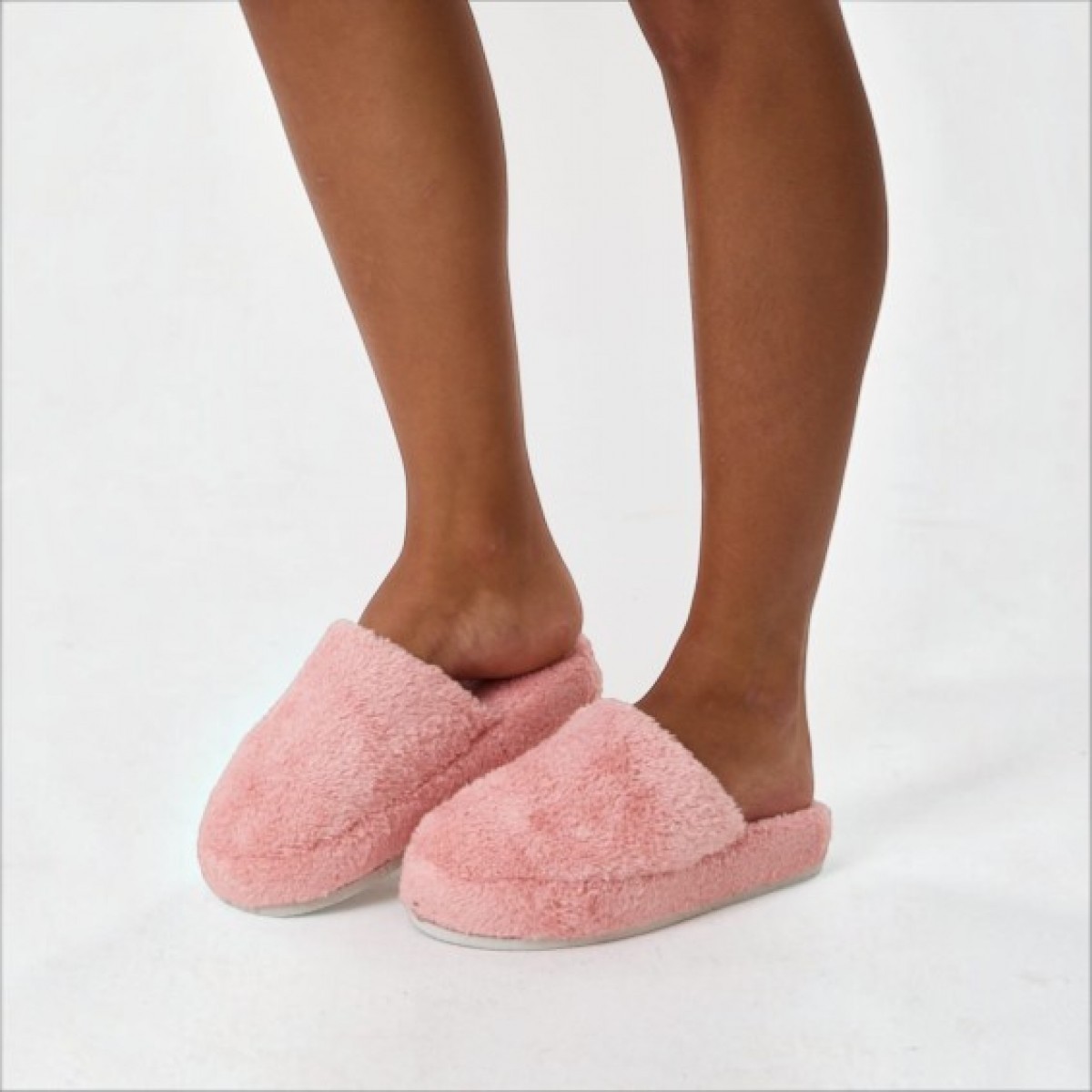 Black Flex Cozy Step 3 Katmanlı Pelush Terlik Düz Pembe 36-41 görsel 2