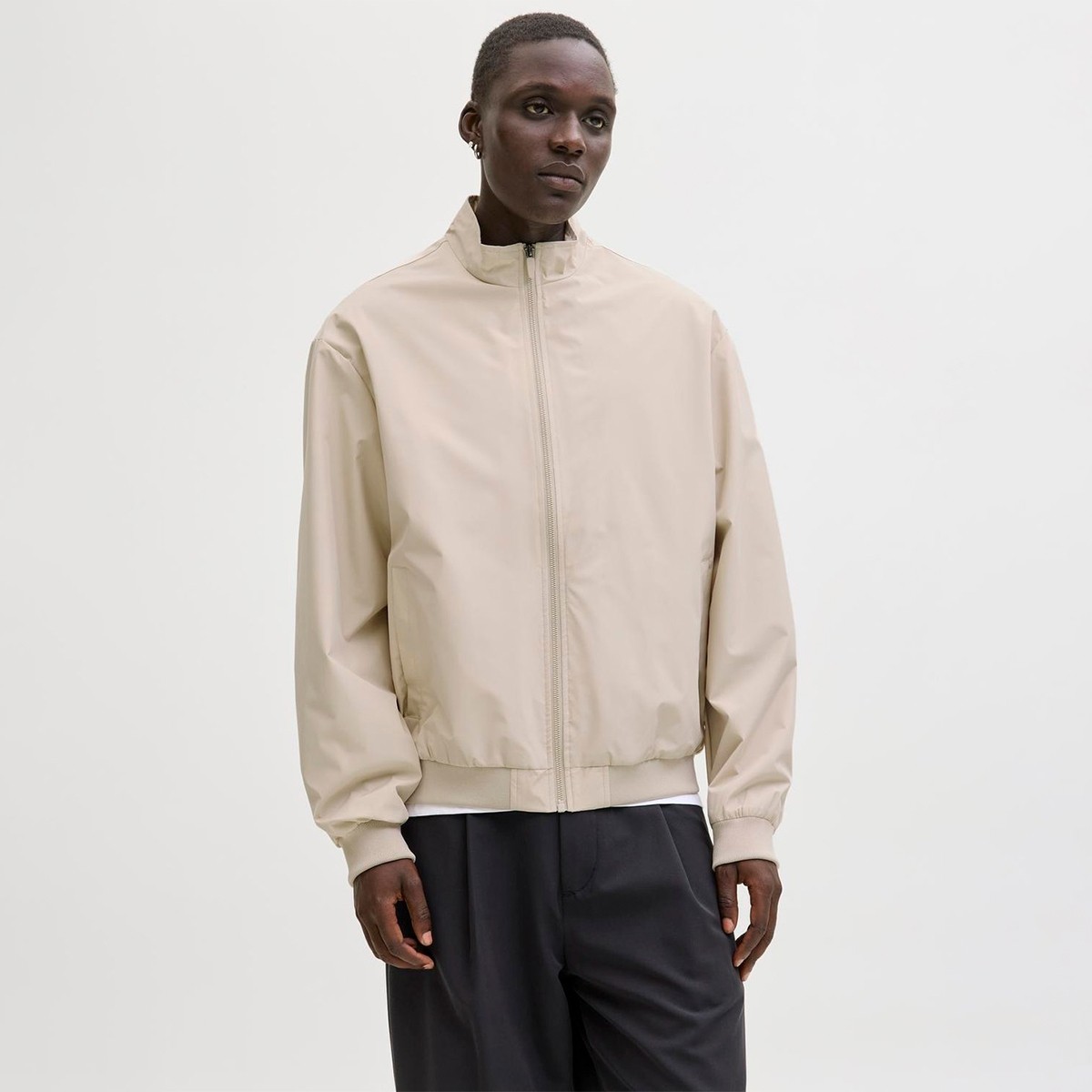 Jack & Jones Jack&jones Charge Stand Collar Bomber Erkek Bej Dik Yaka Ceket