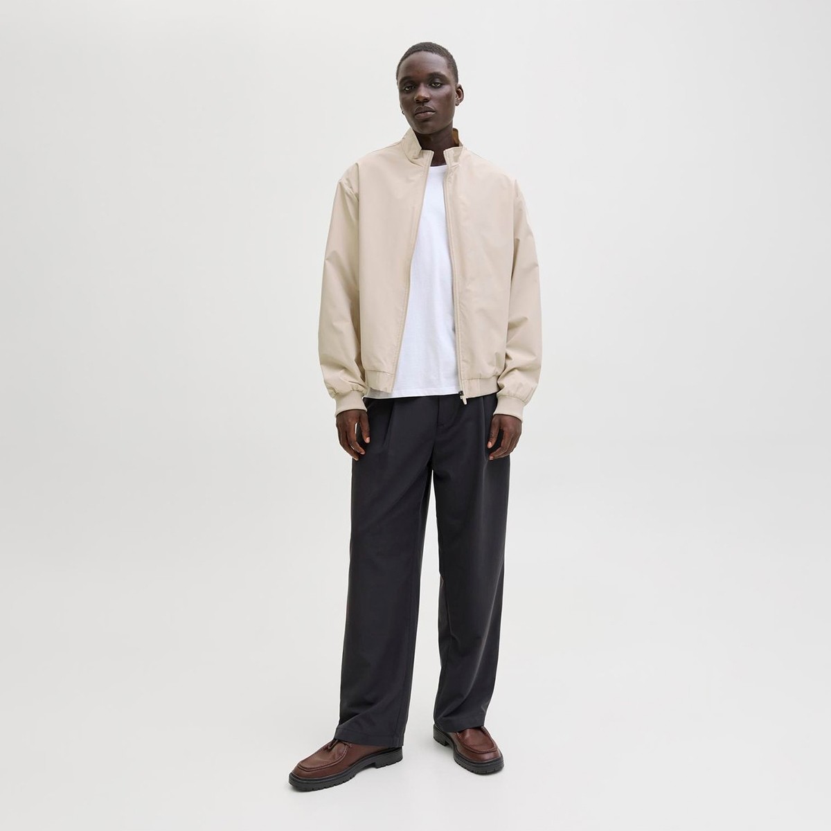 Jack & Jones Jack&jones Charge Stand Collar Bomber Erkek Bej Dik Yaka Ceket görsel 3