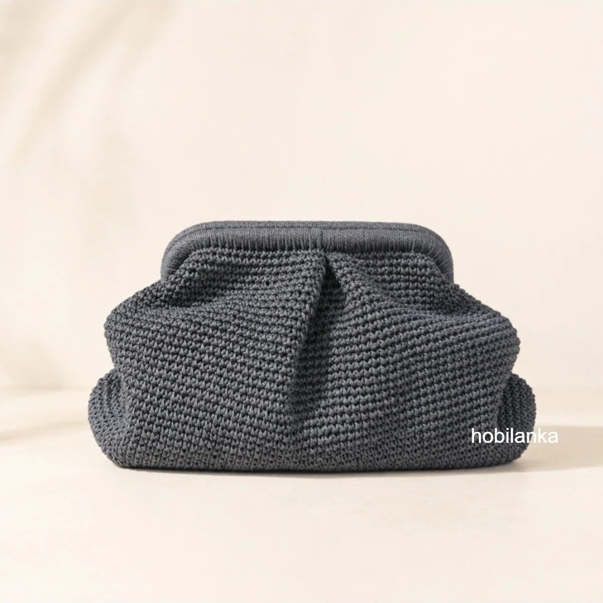 Hobilanka El Yapımı Hasır Burslu Clutch Çanta
